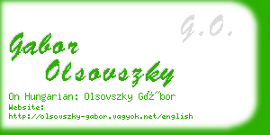 gabor olsovszky business card